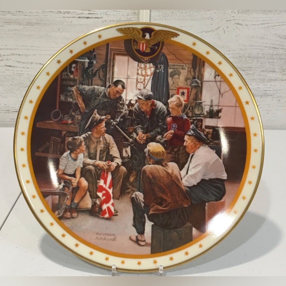 Norman Rockwell Heritage Collector Plate The War Hero Limited Edition